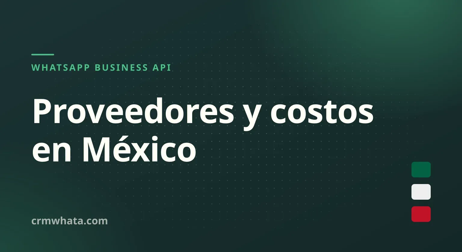 WhatsApp Business API en México: proveedores y costos